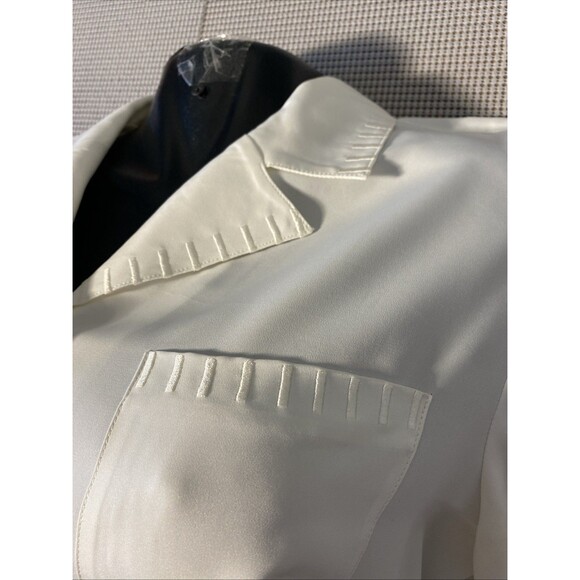 Ted Baker Sheer Blouse Size‎ 14 Button Down White - Picture 3 of 7
